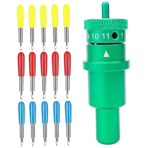 15pcs Deeps Schnittklinge und Gehäuse, Präzisionsersatz Deep Point Schnittklinge, geeignet zum Schneiden dicker Material 15pcs Deeps Schnittklinge und Gehäuse, Präzisionsersatz Deep Point Schnittklinge, geeignet zum Schneiden dicker Material von Cndiyald