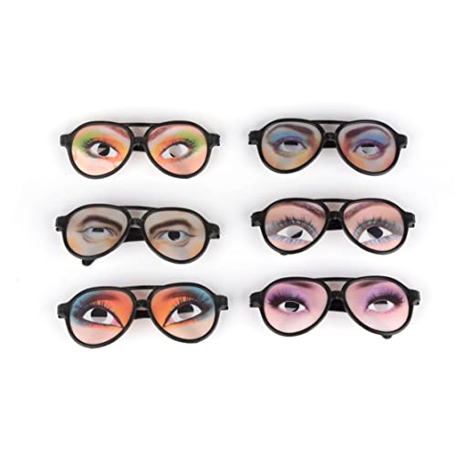 Cndiyald 2 PCs lustige Brille Halloween Trick Spielzeug Männliche Weibliche Augen Brille Streich Brille Party Requisiten (zufällige Farbe) Brille von Cndiyald