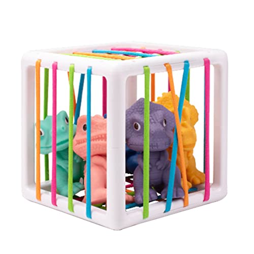 Cndiyald Babyformsortierspielzeug farbenfrohe Bildungsspielzeug sensorische Sortierbox 5 Tierrätsel von Cndiyald
