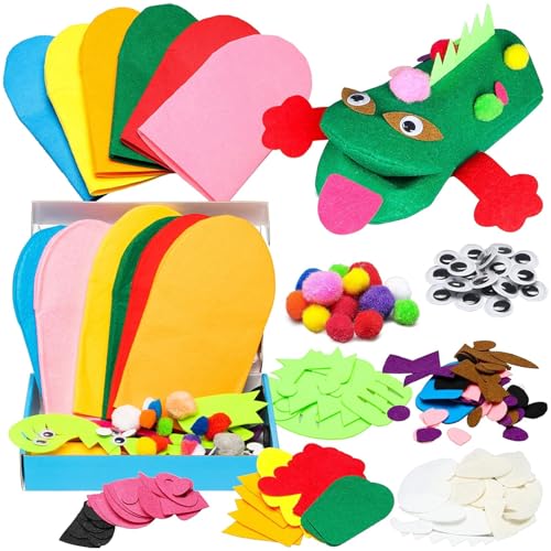 Cndiyald Handpuppenherstellung Kit, 6pcs Kunsthandwerk Filzpuppenspielzeug, farbenfrohe Filz -Socken -Kit, Handspielzeug kreativer DIY Cndiyald Handpuppenherstellung Kit, 6pcs Kunsthandwerk Filzpuppenspielzeug, farbenfrohe Filz -Socken -Kit, Handspielzeug kreativer DIY von Cndiyald