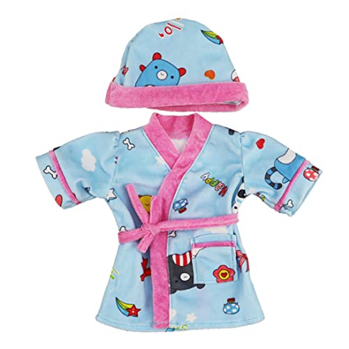 Cndiyald Puppenpyjama Babypuppengewand-Outfit-Kleidung Warmer Verschleiß-Set-Zubehör mit Hut für 18-Zoll-Puppen-Ragdoll-Kleidung von Cndiyald