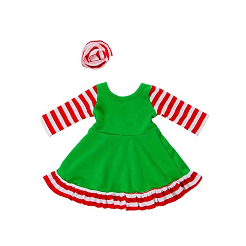 Cndiyald Weihnachten Themenpuppe kreativer Weihnachtsgrün -Rock 18 Zoll Puppen Kleidung Accessoire Kinder Kleidung Spielzeug Puppenkleid Outfit 1Set, Puppen von Cndiyald