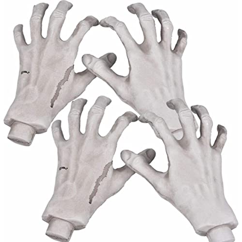 Halloween Skeleton Hände 1 Paar rechts und Linke Lebensgröße Hände Plastik Witch Skelett Hand beängstigende Halloween -Requisiten für Halloween Dekor Allerheiligen Tag Dekor Dekor von Cndiyald