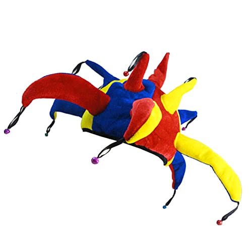 Lustige mehrfarbige Halloween Clown Hut Court Jester Hut Party Kostümhut für Halloween Party Dekoration 1PC Cap Cap Lustige mehrfarbige Halloween Clown Hut Court Jester Hut Party Kostümhut für Halloween Party Dekoration 1PC Cap Cap von Cndiyald