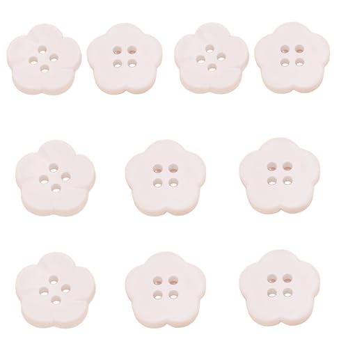 10 PCs Harzknöpfe Nähen Mantelhandwerk Blumenform 4 Löcher Für Handwerksprojekte 10 PCs Harzknöpfe Nähen Mantelhandwerk Blumenform 4 Löcher Für Handwerksprojekte von Cnrfeoap