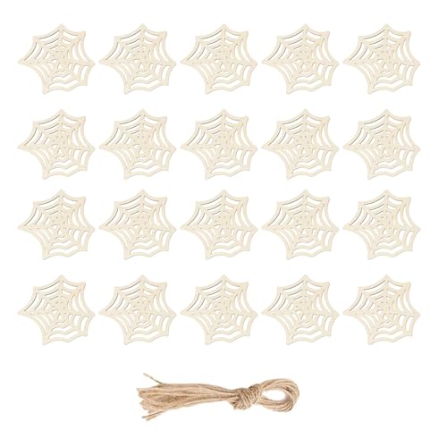 20pcs Halloweens Holzdekorationen Kreative Ornamente Handgefertigtes Bastelsatz Für Ferienhäuser Dekoration Zubehör Halloweens Holzdekorationen von Cnrfeoap