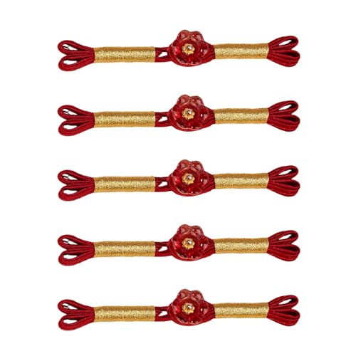 Cheongsam-Knoten-Knöpfe, Nähverschlüsse, chinesischer Knoten, Blume, dekorative Knöpfe für Kleidung, Dekoration, Nähen, Handwerk, 5 Stück von Cnrfeoap