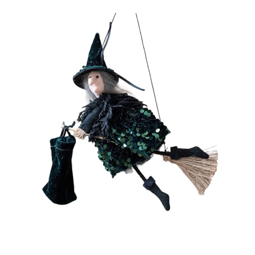 Cnrfeoap Halloween-Hexenkostüm-Set mit Besentasche und Hut, Themenparty-Zubehör, Halloween-Eigentumsset für Erwachsene, Hexenbesen von Cnrfeoap