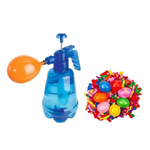 Druckwasser Kampfkits Wasserballon Sprühspielzeug Mit 100 Teiligen Ballon Outdoor Spiel Für Kinder Und Eltern Druckpumpe von Cnrfeoap