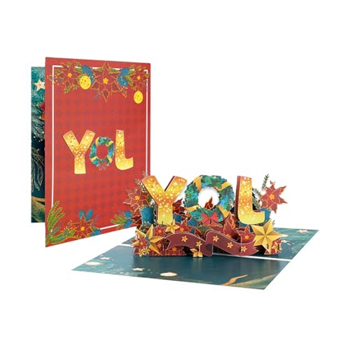 Festtagskarte mit reichlich Platz zum Schreiben für personalisierte Wünsche, Weihnachtsgrußkarte mit Umschlag, Weihnachtskarten aus recyceltem Papier von Cnrfeoap