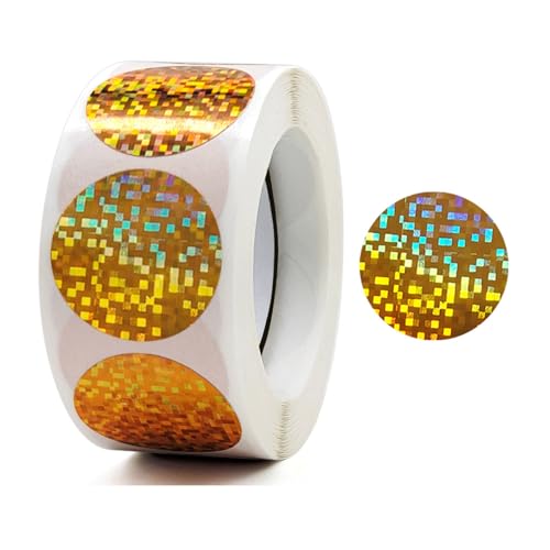 Glitzernde Aufkleber, Belohnungsaufkleber, Geschenk, bunt, glitzernd, dekorativ, rund, bunt, glitzernd, dekorativ, 50 Stück Glitzernde Aufkleber, Belohnungsaufkleber, Geschenk, bunt, glitzernd, dekorativ, rund, bunt, glitzernd, dekorativ, 50 Stück von Cnrfeoap