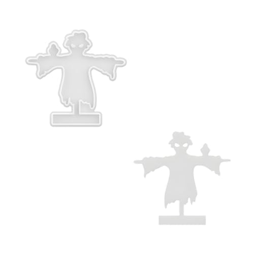 Halloween-Kerzenständer, Vogelscheuchen, Kürbishalter, Silikonformen, handgefertigte Gussteile, Epoxidharz, Kürbisse, Kerzenständer, Silikon, Halloween-Halter, Ornament von Cnrfeoap