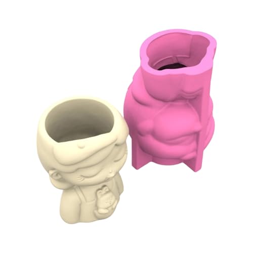 Lebensmittel Sicheres Silikon Pflanzerform Mit Mädchen Figur Handwerkliche Blumentöpfe Schimmelpekte Werkzeug Für Hausgartendekoration Handgefertigte Gartengarten Silikonform von Cnrfeoap