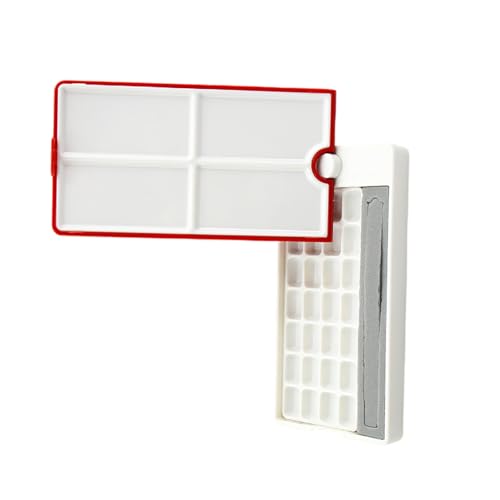 Leere Aquarell-Palette, Aquarell-Tablett, Roating Leere halbe Pfannen für Acryl- und Ölmalerei, Roating Paint Case zum Malen Leere Aquarell-Palette, Aquarell-Tablett, Roating Leere halbe Pfannen für Acryl- und Ölmalerei, Roating Paint Case zum Malen von Cnrfeoap