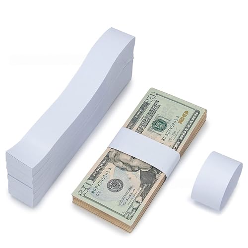 Papierbänder für Geldscheine, Rohlinge, Geldbänder, Geldbänder, Geldbänder für Casinos, Währung, Klebebänder, Organizer für Büro, 300 Stück Papierbänder für Geldscheine, Rohlinge, Geldbänder, Geldbänder, Geldbänder für Casinos, Währung, Klebebänder, Organizer für Büro, 300 Stück von Cnrfeoap
