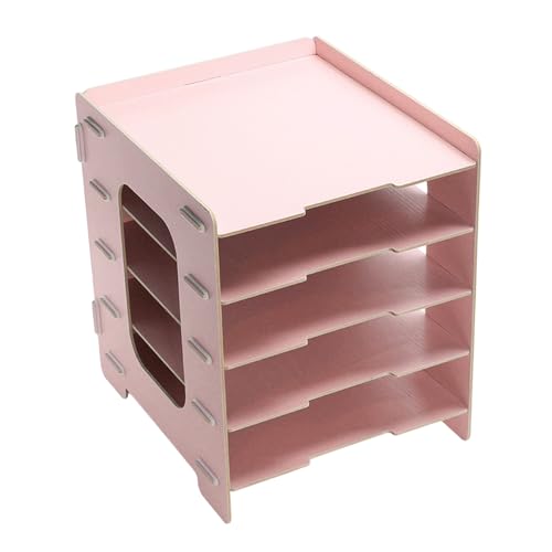 Schreibtisch-Organizer aus Holz, 5 Ebenen, platzsparend, Dokumentenablage für Büro, Schule, Heimbedarf, Schreibtischablage aus Holz von Cnrfeoap