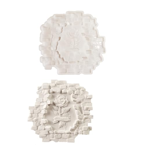 Silikonform mit Rosenblüten in Ziegelwänden, für Epoxidharze, Basteln und Heimwerker, Wanddekorationen, Kunstprojekte, antihaftbeschichtet, wiederverwendbar Silikonform mit Rosenblüten in Ziegelwänden, für Epoxidharze, Basteln und Heimwerker, Wanddekorationen, Kunstprojekte, antihaftbeschichtet, wiederverwendbar von Cnrfeoap
