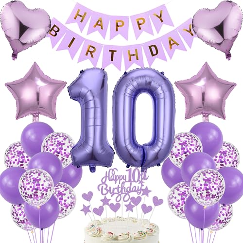 10 Geburtstag Junge Deko 10. Geburtstag Mädchen Tortendeko Geschenk für 10. Geburtstag Mädchen Lila Geburtstag 10 Junge 10 jahre Geburtstag deko Ballon 10 Geburtstag 10 jahre Mädchen Geburtstagsdeko 10 Geburtstag Junge Deko 10. Geburtstag Mädchen Tortendeko Geschenk für 10. Geburtstag Mädchen Lila Geburtstag 10 Junge 10 jahre Geburtstag deko Ballon 10 Geburtstag 10 jahre Mädchen Geburtstagsdeko von Cnrose