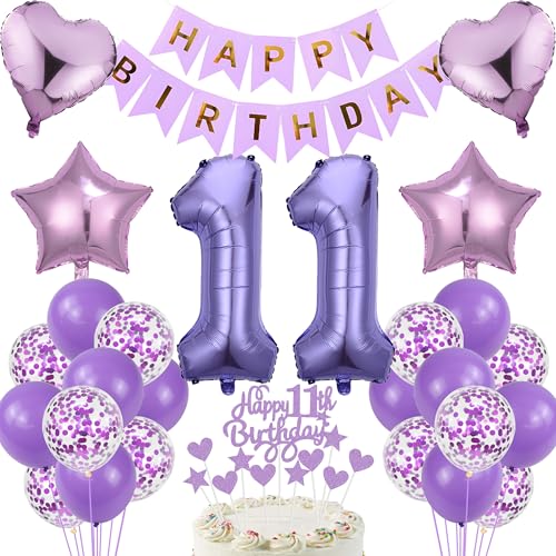 11 Geburtstag Junge Deko 11. Geburtstag Mädchen Tortendeko Geschenk für 11. Geburtstag Mädchen Lila Geburtstag 11 Junge 11 jahre Geburtstag deko Ballon 11 Geburtstag 11 jahre Mädchen Geburtstagsdeko 11 Geburtstag Junge Deko 11. Geburtstag Mädchen Tortendeko Geschenk für 11. Geburtstag Mädchen Lila Geburtstag 11 Junge 11 jahre Geburtstag deko Ballon 11 Geburtstag 11 jahre Mädchen Geburtstagsdeko von Cnrose