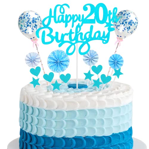 Tortendeko 20 Geburtstag Deko Kuchen Topper 20 Kuchen Deko 20 Geburtstag Mann Happy Birthday 20 Tortendeko 20 Jahre Mann Frau Kuchendeko 20. Geburtstag Mann Blau Tortendeko 20. Geburtstag Mann Blau von Cnrose