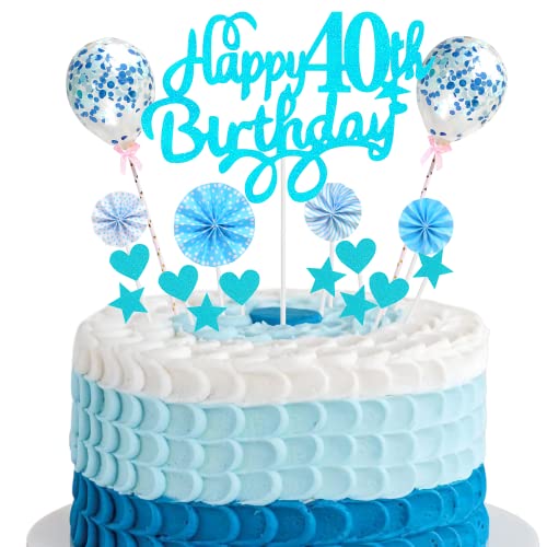 Tortendeko 40 Geburtstag Deko Kuchen Topper 40 Kuchen Deko 40 Geburtstag Mann Happy Birthday 40 Tortendeko 40 Jahre Mann Frau Kuchendeko 40. Geburtstag Mann Blau Tortendeko 40. Geburtstag Mann Blau von Cnrose