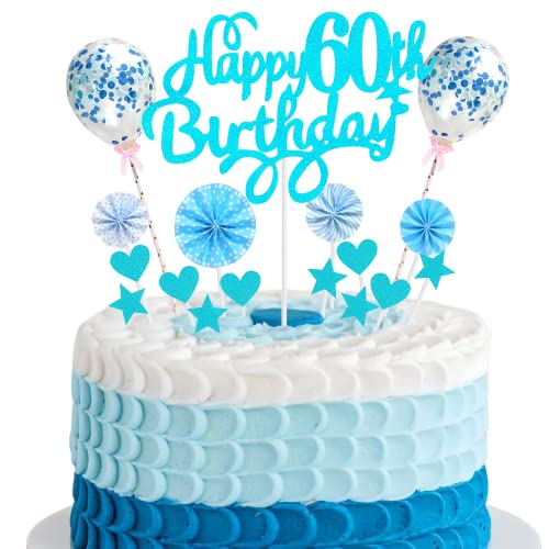 Tortendeko 60 Geburtstag Deko Kuchen Topper 60 Kuchen Deko 60 Geburtstag Mann Happy Birthday 60 Tortendeko 60 Jahre Mann Frau Kuchendeko 60. Geburtstag Mann Blau Tortendeko 60. Geburtstag Mann Blau von Cnrose