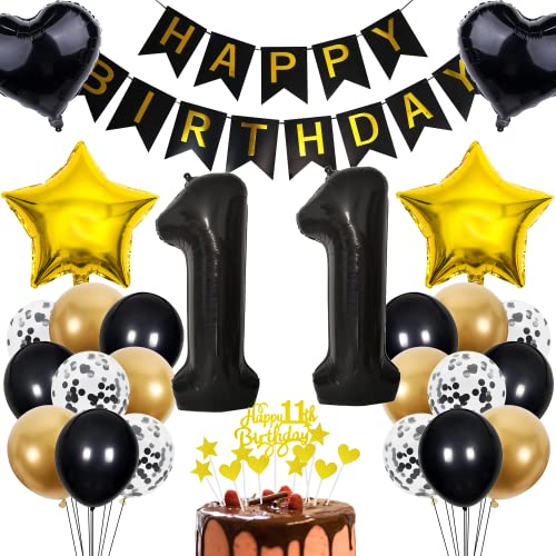Cnrose 11. Geburtstag Deko Set für Jungen und Mädchen - Rosegold Tortendeko, Ballons und Geschenk - 11 Jahre Feier Cnrose 11. Geburtstag Deko Set für Jungen und Mädchen - Rosegold Tortendeko, Ballons und Geschenk - 11 Jahre Feier von Cnrose
