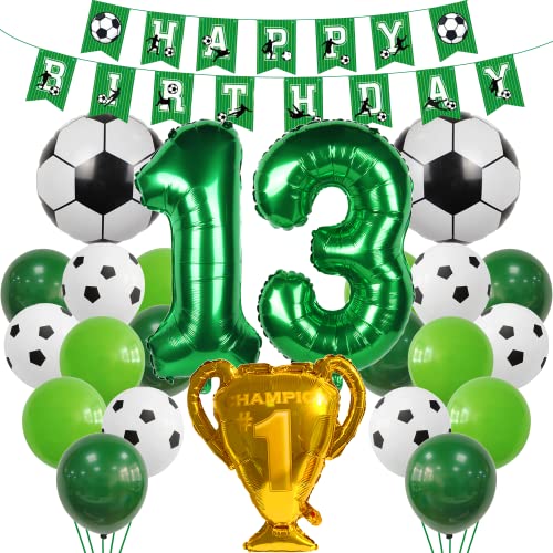 Fussball Luftballon 13. Geburtstag Grün Luftballon 13 Jahre Junge Fußball Geburtstagsdeko 13 Jahre Kindergeburtstag Helium Ballon 13 Geburtstag Junge 13. Geburtstagsdeko Fußball 13 Geburtstag Deko von Cnrose