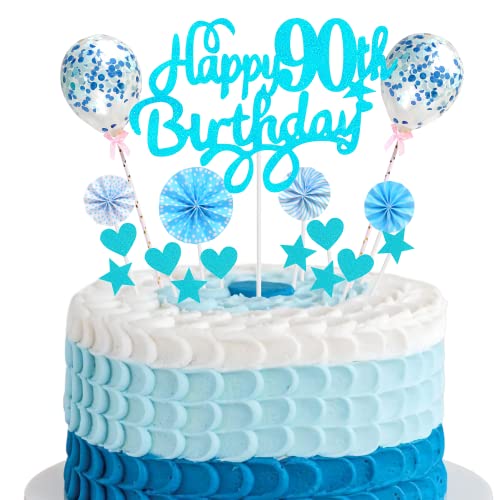 Cnrose Tortendeko Mann 90. Geburtstag Hello 90 Cake Topper Blau mit Herz Stern Ballon Kuchendeko 90. Geburtstag junge Happy 90th Birthday Tortendeko 90 jahre Mann Frauen 90 Geburtstag Mann Frau Cnrose Tortendeko Mann 90. Geburtstag Hello 90 Cake Topper Blau mit Herz Stern Ballon Kuchendeko 90. Geburtstag junge Happy 90th Birthday Tortendeko 90 jahre Mann Frauen 90 Geburtstag Mann Frau von Cnrose