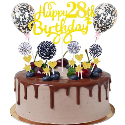 Happy 28th Birthday Tortendeko 28 jahre mann frauen Kuchendeko 28. Geburtstag Gold Schwarz Tortendeko 28. Geburtstag mann Tortendeko Gold Mit Herz Stern Ballon Glitter Cake Topper für 28 Geburtstag Happy 28th Birthday Tortendeko 28 jahre mann frauen Kuchendeko 28. Geburtstag Gold Schwarz Tortendeko 28. Geburtstag mann Tortendeko Gold Mit Herz Stern Ballon Glitter Cake Topper für 28 Geburtstag von Cnrose