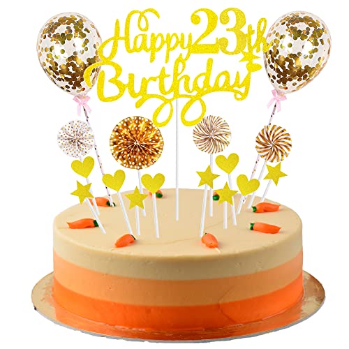 Tortendeko 23 Geburtstag Deko Kuchen Topper 23 Kuchen Deko 23 Geburtstag Mann Happy Birthday 23 Tortendeko 23 Jahre Frau Mann Kuchendeko 23. Geburtstag Frau Gold Tortendeko 23. Geburtstag Frau Mann von Cnrose