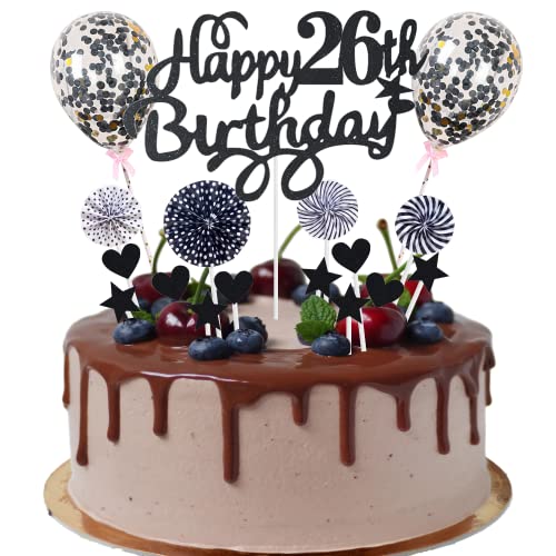 Tortendeko 26 Geburtstag Deko Kuchen Topper 26 Kuchen Deko 26 Geburtstag Mann Happy Birthday 26 Tortendeko 26 Jahre Mann Frau Kuchendeko 26. Geburtstag Mann Schwarz Tortendeko 26. Geburtstag Mann Frau von Cnrose