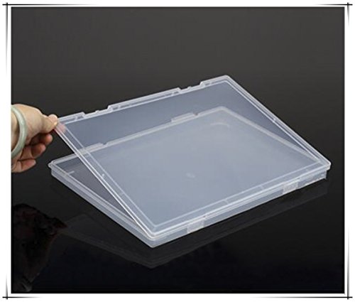 Co-link Aufbewahrung Datei Boxen transparent Kunststoff Box, Aufbewahrungsboxen transparent aus Kunststoff A4 Slim Multistorageboxen(1PCS) von Co-link
