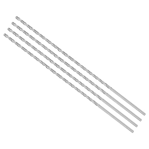 CoCud Extra Lange Spiralbohrer 3.5mm Bohrer Bit Durchmesser 250mm Gesamt Länge Schnellarbeitsstahl Drehbohrer - (Anwendung: für Gehärtetes Metall Holzarbeiten Plastik Aluminium) 4Stk von CoCud