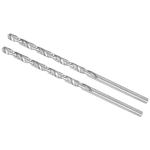 CoCud Extra Lange Spiralbohrer 6mm Bohrer Bit Durchmesser 160mm Gesamt Länge Schnellarbeitsstahl Drehbohrer - (Anwendung: für Gehärtetes Metall Holzarbeiten Plastik Aluminium) 2Stk von CoCud