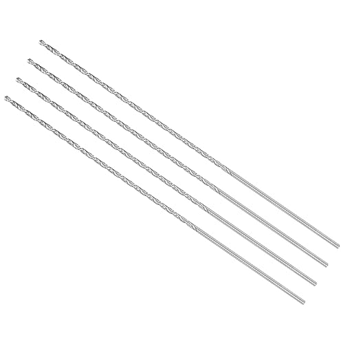 CoCud Extra Langer Spiralbohrer Bohrer 2mm Bohrer Durchmesser 160mm Gesamt Länge Schnellarbeitsstahl Spiralbohrer Bit - (Anwendung: für Kupfer Metall Holz Aluminium) 4Stk von CoCud