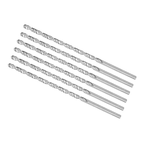 CoCud Extra Langer Spiralbohrer Bohrer 6mm Bohrer Durchmesser 200mm Gesamt Länge Schnellarbeitsstahl Spiralbohrer Bit - (Anwendung: für Kupfer Metall Holz Aluminium) 6Stk von CoCud