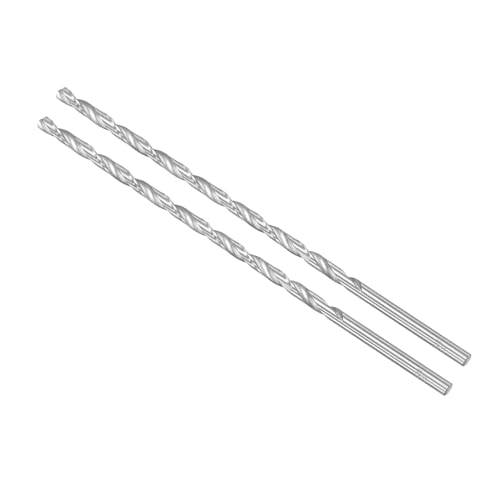 CoCud Extra lange Hochgeschwindigkeitsstahl-Spiralbohrer, Durchmesser 6,5 mm, Länge 250 mm, gerader Spiralbohrer - (Anwendungen: für Metall, Holz, Kunststoff, Aluminium), 2 Stück von CoCud
