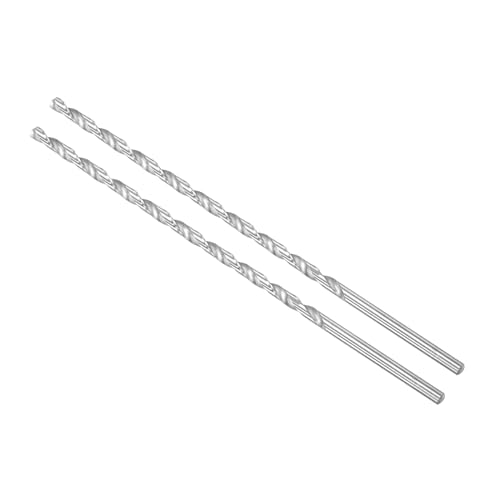 CoCud Extra lange Hochgeschwindigkeitsstahl-Spiralbohrer, Durchmesser 6mm, Länge 300mm, gerader Spiralbohrer - (Anwendungen: für Metall, Holz, Kunststoff, Aluminium), 2 Stück von CoCud