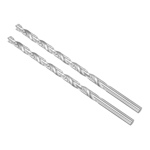 CoCud Extra lange Hochgeschwindigkeitsstahl-Spiralbohrer, Durchmesser 8,5 mm, Länge 200 mm, gerader Spiralbohrer - (Anwendungen: für Metall, Holz, Kunststoff, Aluminium), 2 Stück von CoCud