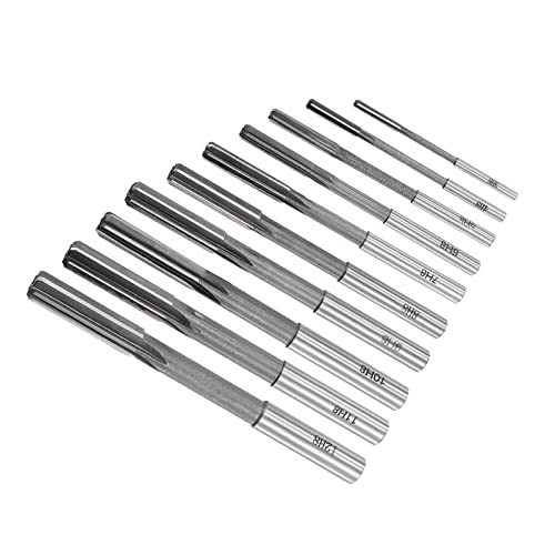 CoCud Futter Reibahlen Set 3mm 4mm 5mm 6mm 7mm 8mm 9mm 10mm 11mm 12mm Durchmesser H8 Fräsen Schneidegerät - (Verwendung: für Drehbank Bohrgerät) 10Stk von CoCud