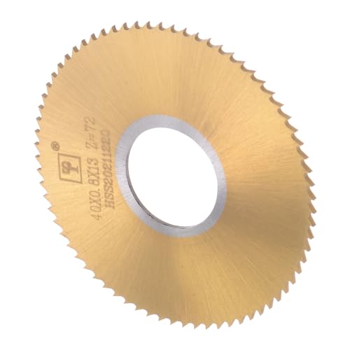 CoCud Kreissägeblatt, 40 mm Durchmesser, 13 mm Aufnahme, 0,8 mm dick, 72 Zähne, 6542 Hochgeschwindigkeitsstahl (HSS), goldfarben - (Anwendungen: für Metall, Holz, Kunststoff, Aluminium) von CoCud