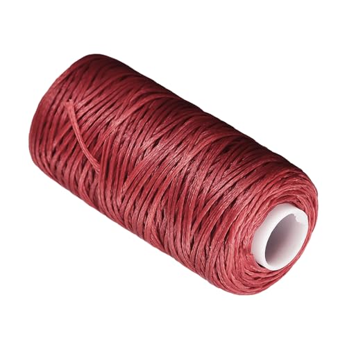 CoCud Leder-Nähfäden, 55 Yards 150D/1mm Faden, Polyester-Nähfaden Dunkelrot - (Anwendungen: für Lederhandwerk nähen) von CoCud