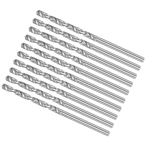 CoCud Micro Bohrspitze 2.55mm Bohrer Durchmesser 56mm Gesamte Länge 6542 Hochleistungsstahl Völlig Erdung Drehen Bohrspitze - (Verwendung: für Kupfer Metall Holz) 10Stk von CoCud