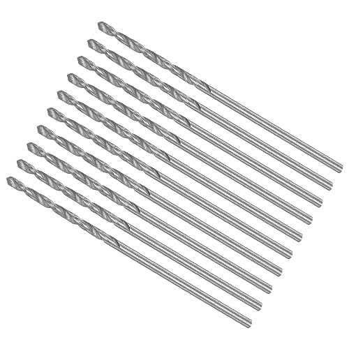 CoCud Mikro Bohrer Bit 1.15mm Bohrer Durchmesser 36mm Gesamt Länge 6542 Schnellarbeitsstahl Vollständig Geschliffen Gedreht Bohrer - (Anwendung: für Kupfer Metall Holz) 10Stk von CoCud