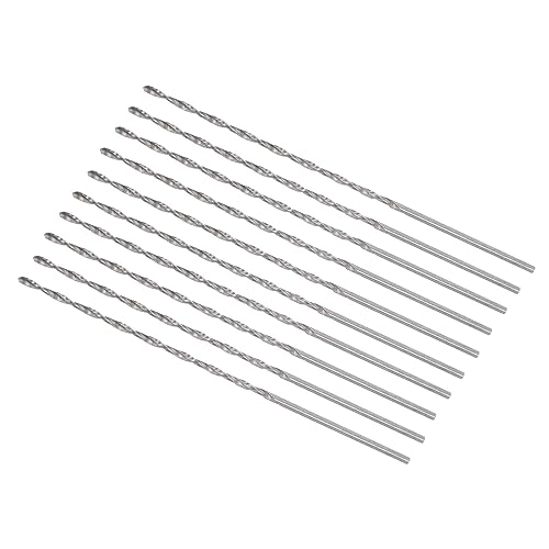 CoCud Mini Drehen Bohrspitze 1.4mm Bohrer Durchmesser 80mm Gesamte Länge Hochleistungsstahl Drehen Bohrspitze - (Verwendung: für Metall Plastik und Holzarbeit) 10Stk von CoCud
