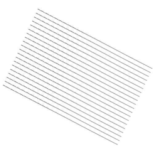 CoCud Mini Spiralbohrer Bohrer 0.5mm Bohrer Durchmesser 80mm Gesamt Länge Schnellarbeitsstahl Spiralbohrer Bit - (Anwendung: für Metall Plastik und Holzarbeiten) 20Stk von CoCud