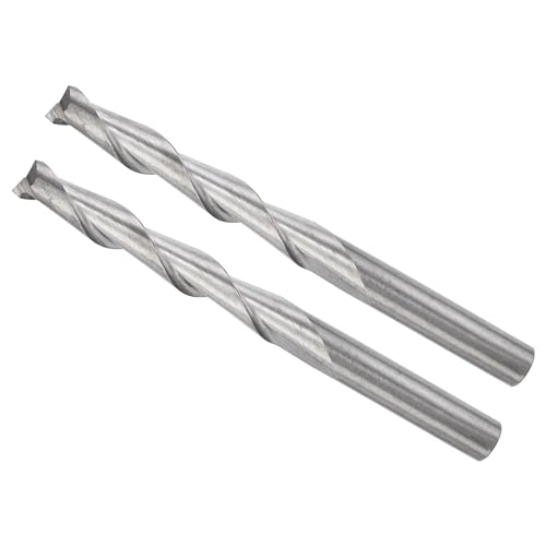 CoCud Spiral Schaftfräser, 1/8" Schaft 3,175 mm x 22 mm Vollhartmetall 2-Schneiden CNC-Fräser Fräswerkzeuge - (Anwendungen: für Sperrholz, Hartholz, Kunststoff), 2 Stück von CoCud