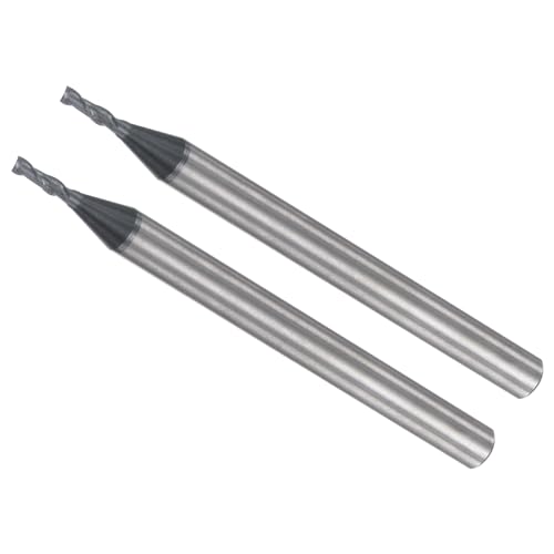 CoCud VHM-Fräser mit quadratischem Schaft, 1,5 mm x 4 mm Schneiden, 4 mm Schaft, AlTiN-beschichtetes P05-Karbid, 2 Schneiden CNC-Fräser-Bits zum Fräsen von Edelstahl, 2 Stück CoCud VHM-Fräser mit quadratischem Schaft, 1,5 mm x 4 mm Schneiden, 4 mm Schaft, AlTiN-beschichtetes P05-Karbid, 2 Schneiden CNC-Fräser-Bits zum Fräsen von Edelstahl, 2 Stück von CoCud