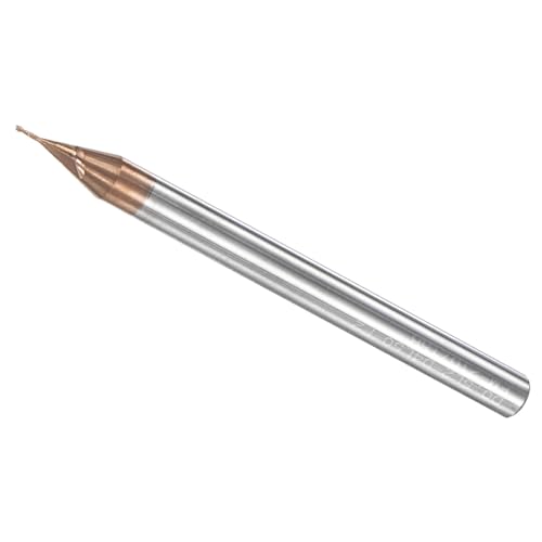 CoCud VHM-Vierkantfräser, 0,5 mm x 2 mm Schneiden, langer Ausleger, titanbeschichtetes (Nano-Maßstab) Karbid, 2 Schneiden, CNC-Fräser-Bits. von CoCud